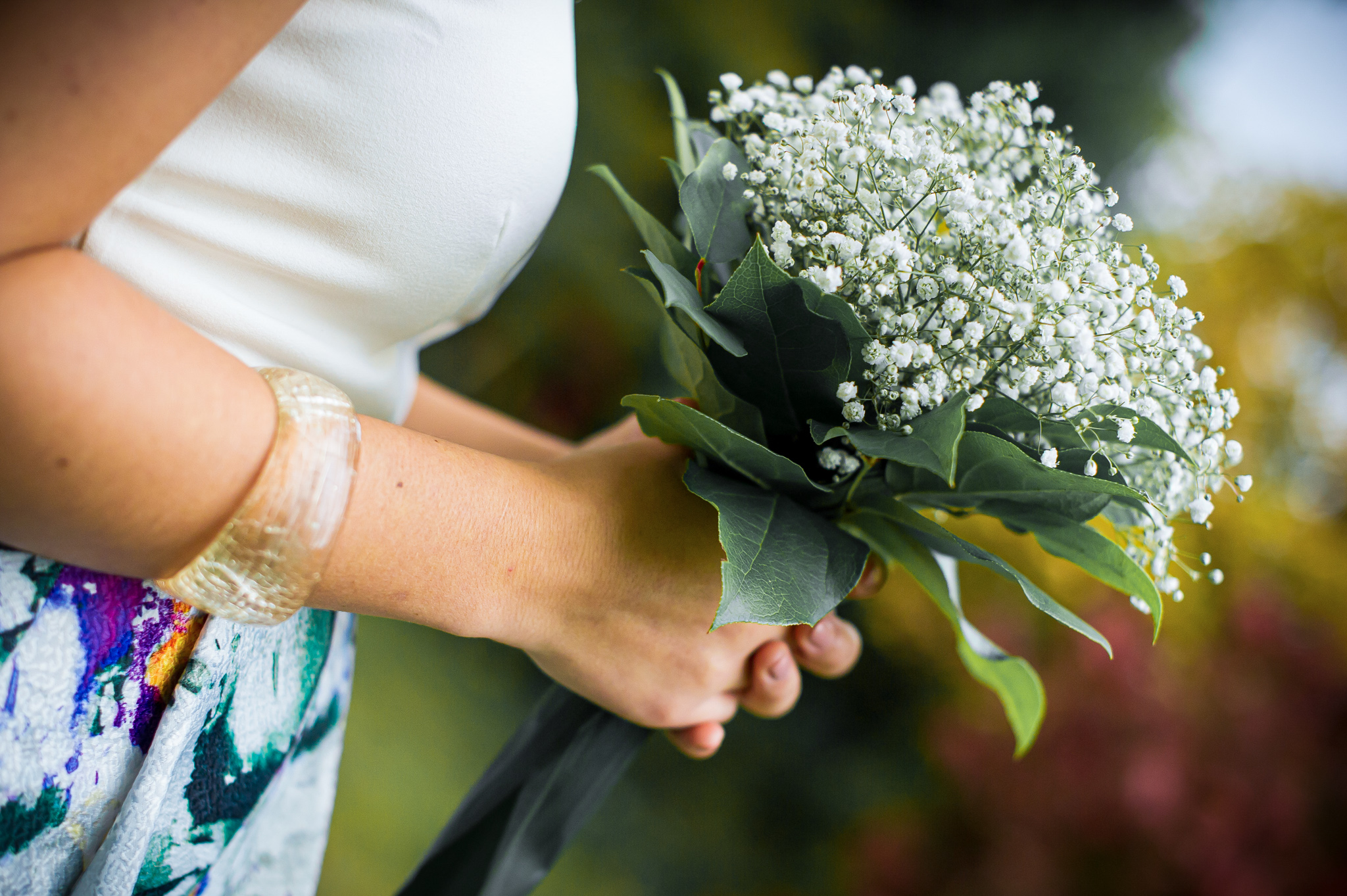 Close-up du bouquet de la future mariée