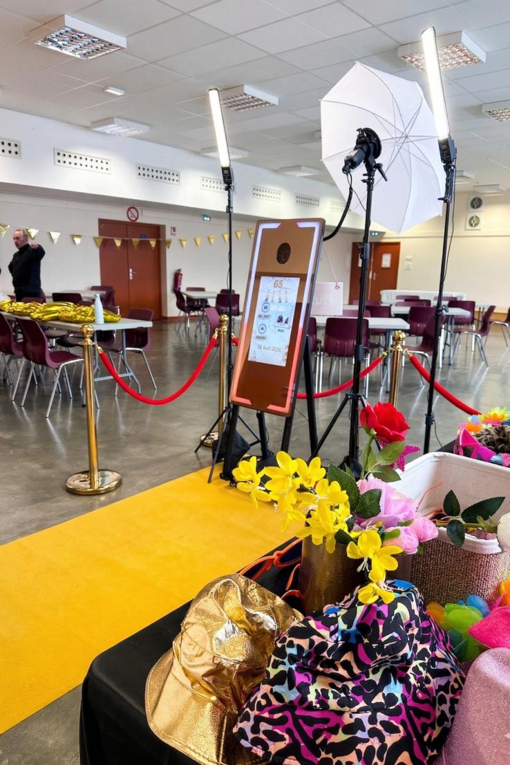 Installation photobooth pour une soirée d'anniversaire